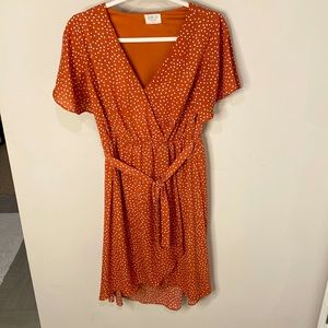 Orange Polkadot Dress
